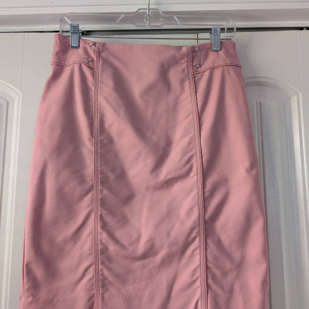White House Black Market Pink Knee-Length Pencil Skirt